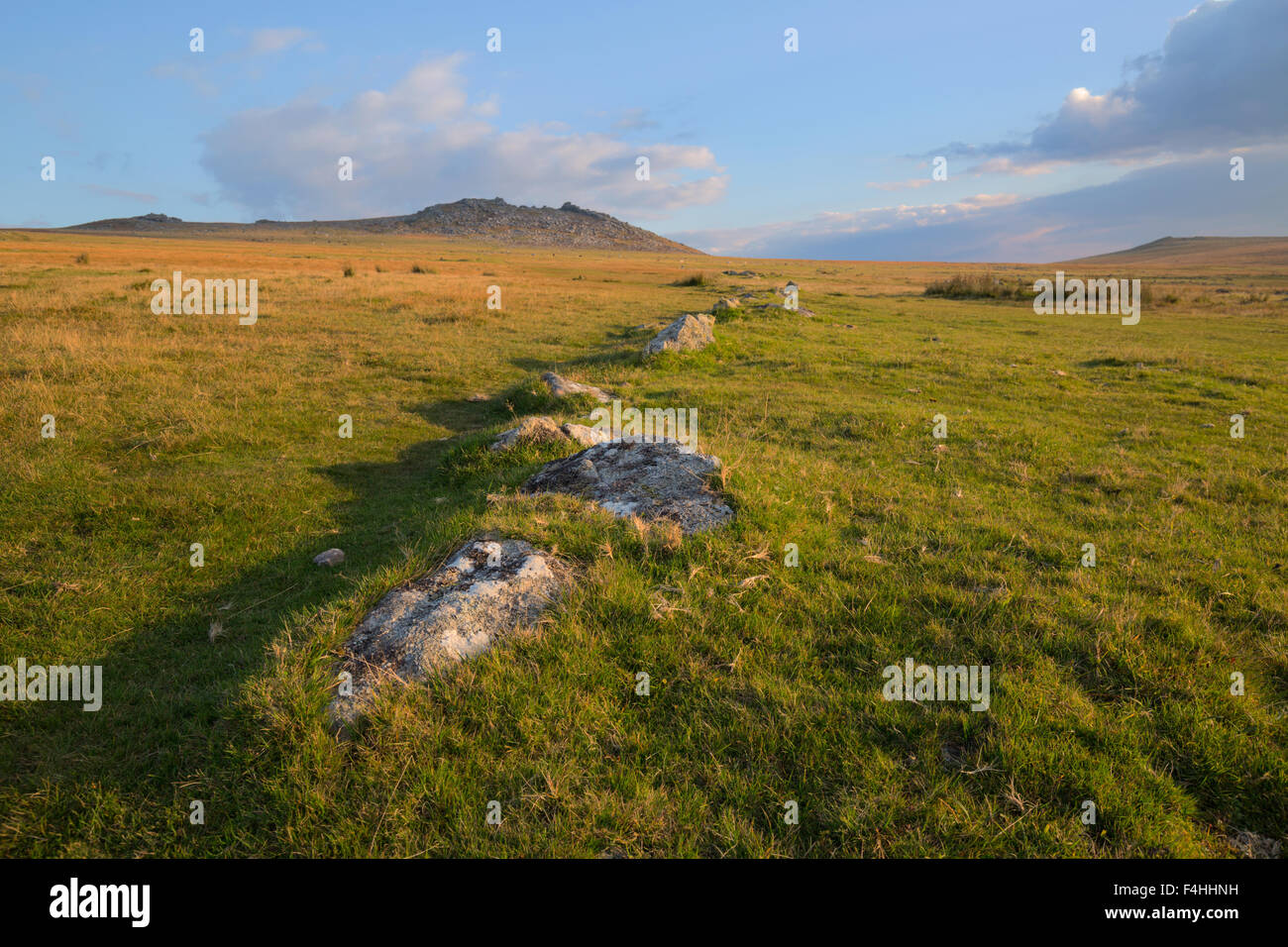 Dans Roughtor la chaude lumière du soir Banque D'Images