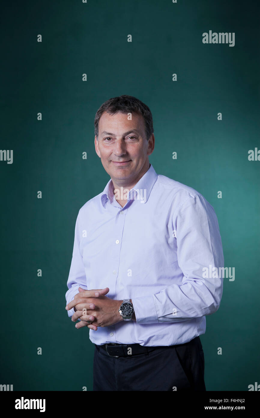 Mark Urban, le journaliste britannique, auteur et communicateur, à l'Edinburgh International Book Festival 2015. Edimbourg, Ecosse. 27 août 2015 Banque D'Images