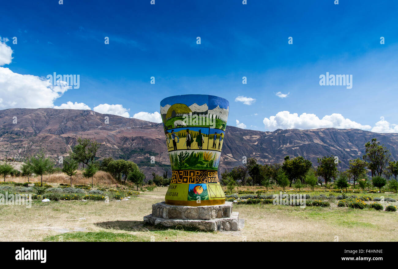 Yungai,village ancash, Pérou. Banque D'Images