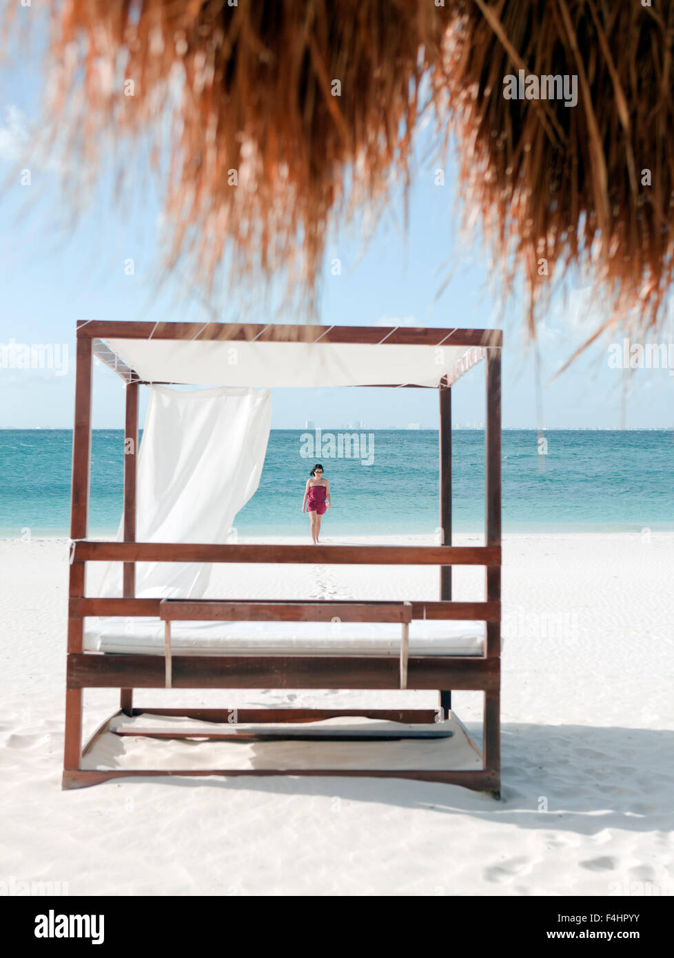La plage principale d'Isla Mujeres, une île au large de Cancun