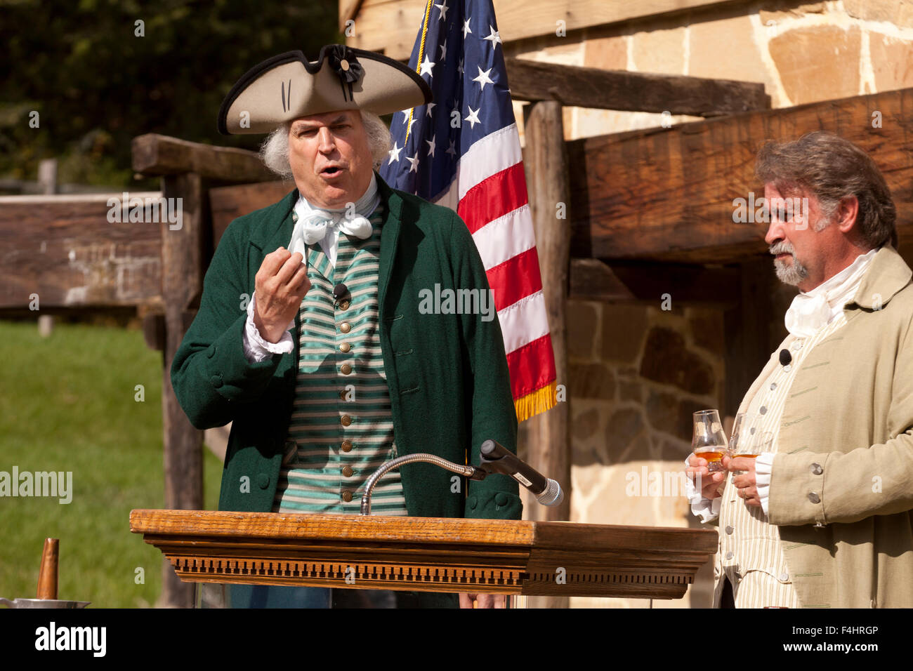 La reconstitution médiévale de George Washington à Mount Vernon Distillery - Alexandria, Virginia USA Banque D'Images