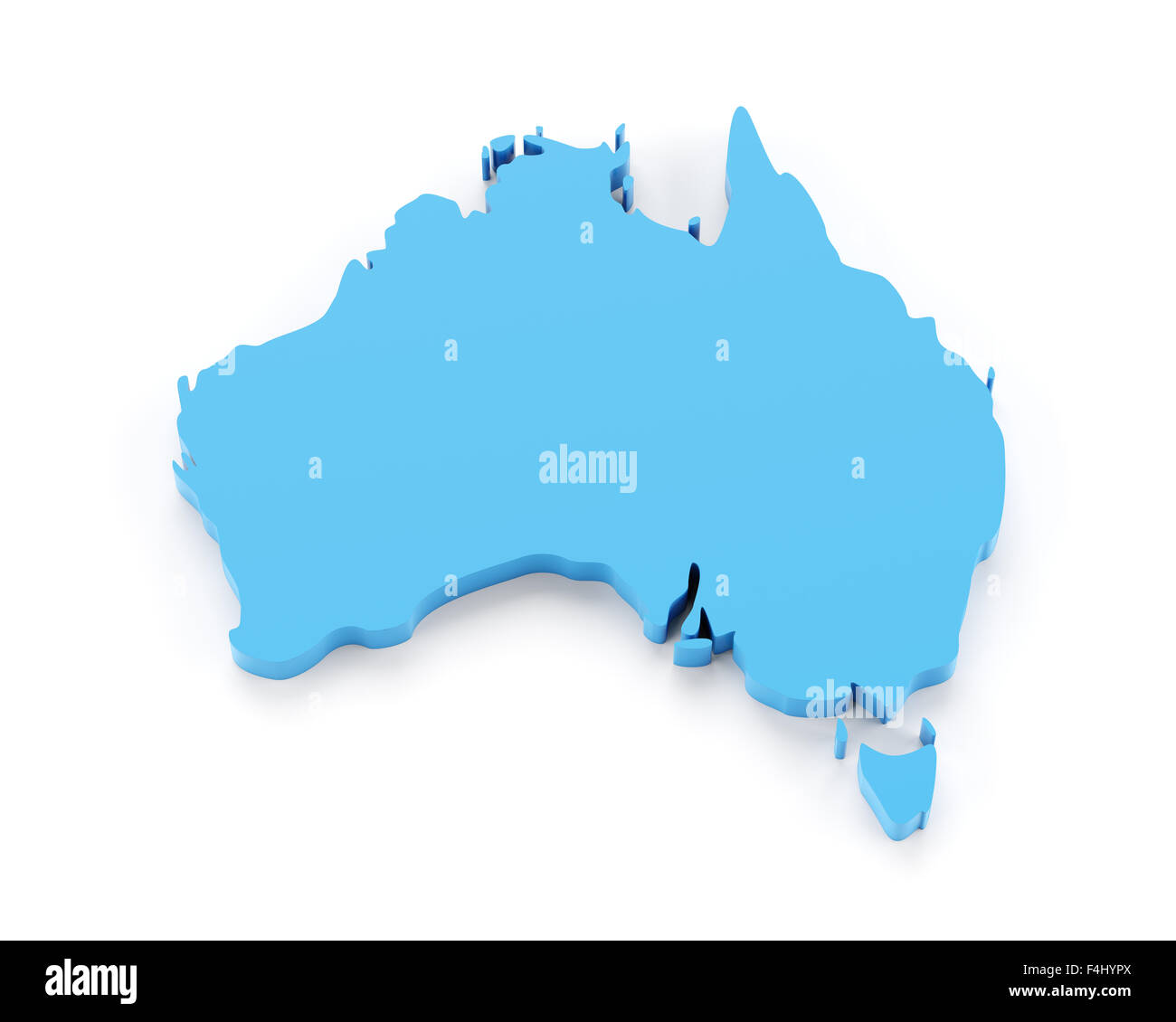 Carte de l'Australie extrudé Banque D'Images