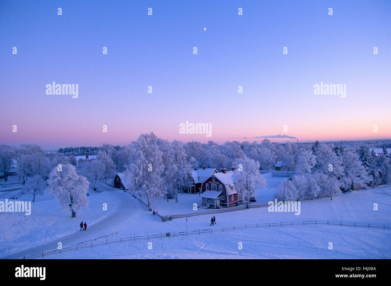 Chambre par un sentier dans la vinter. Banque D'Images