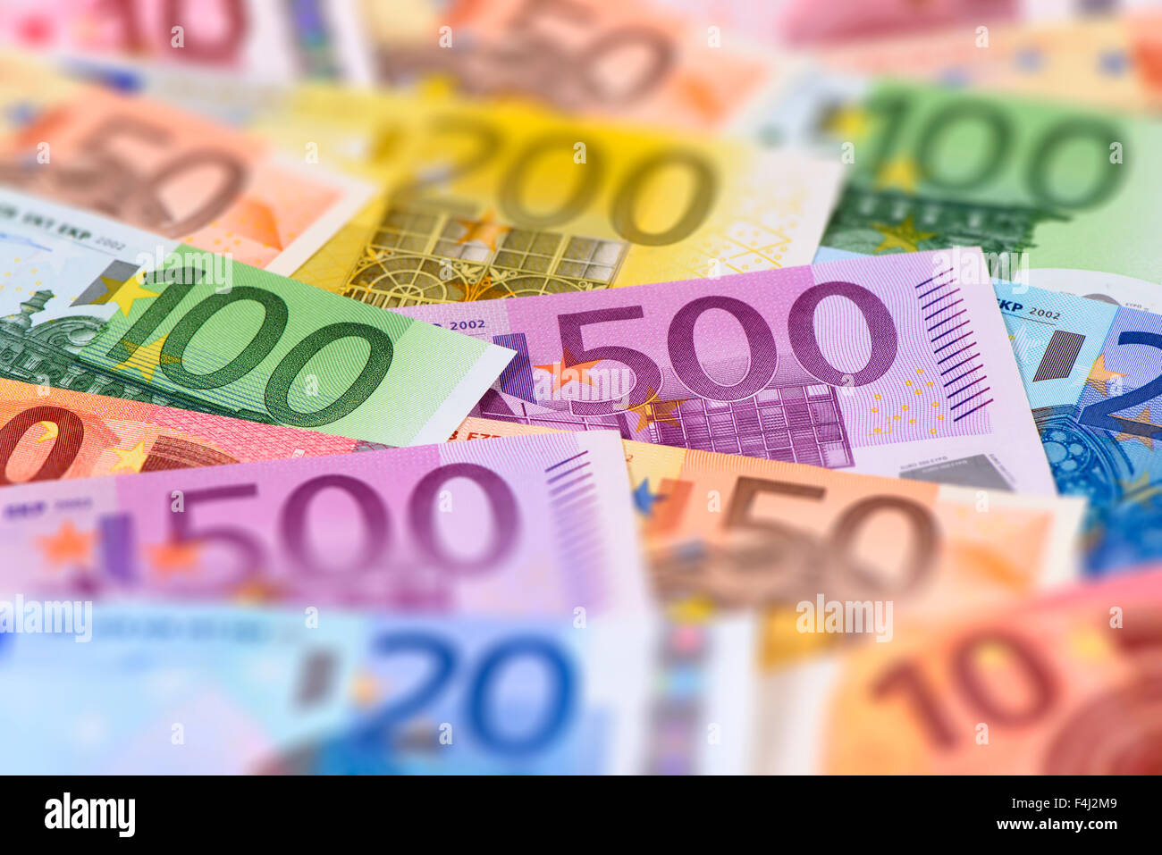 Les billets d'euro Banque D'Images