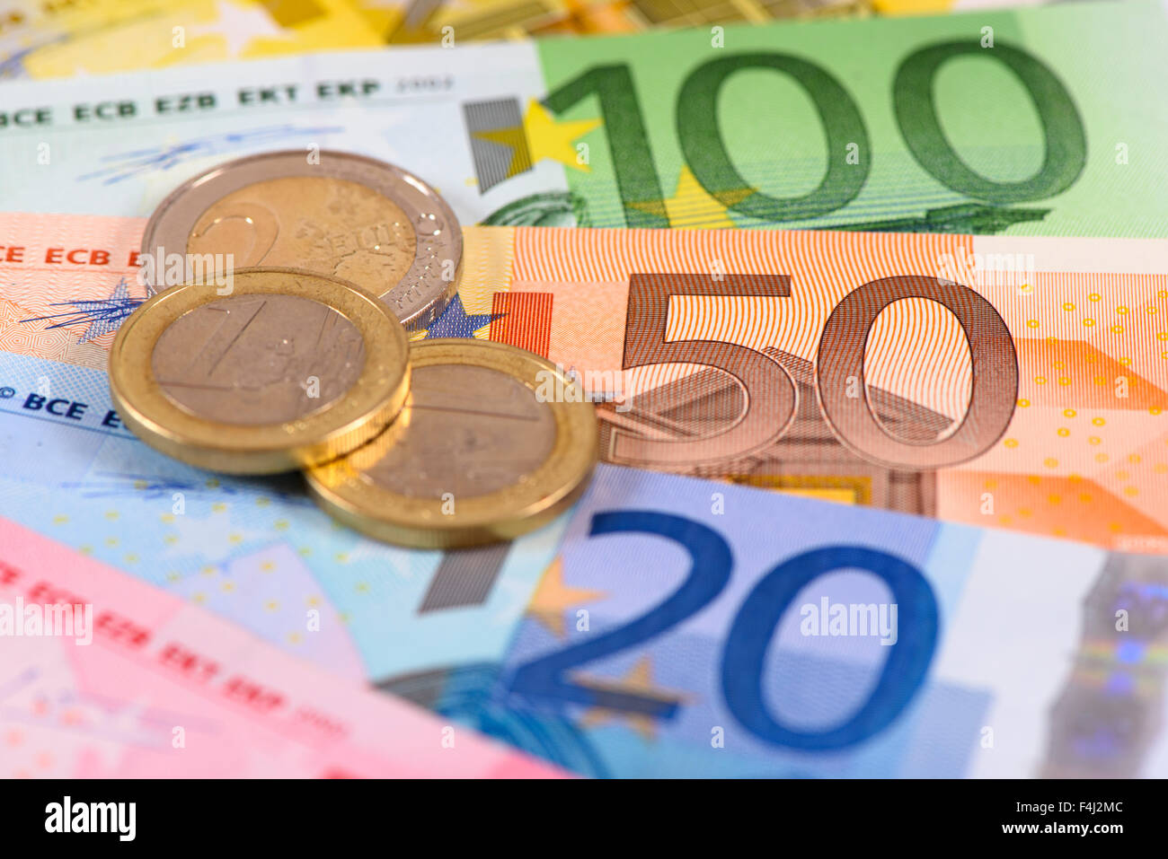 Les billets d'euro Banque D'Images