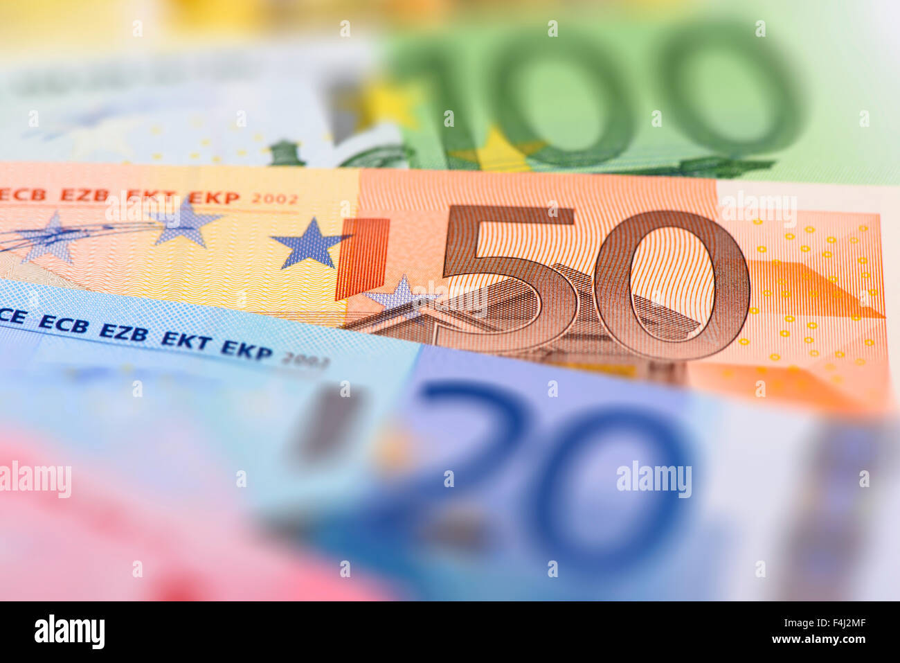 Les billets d'euro Banque D'Images