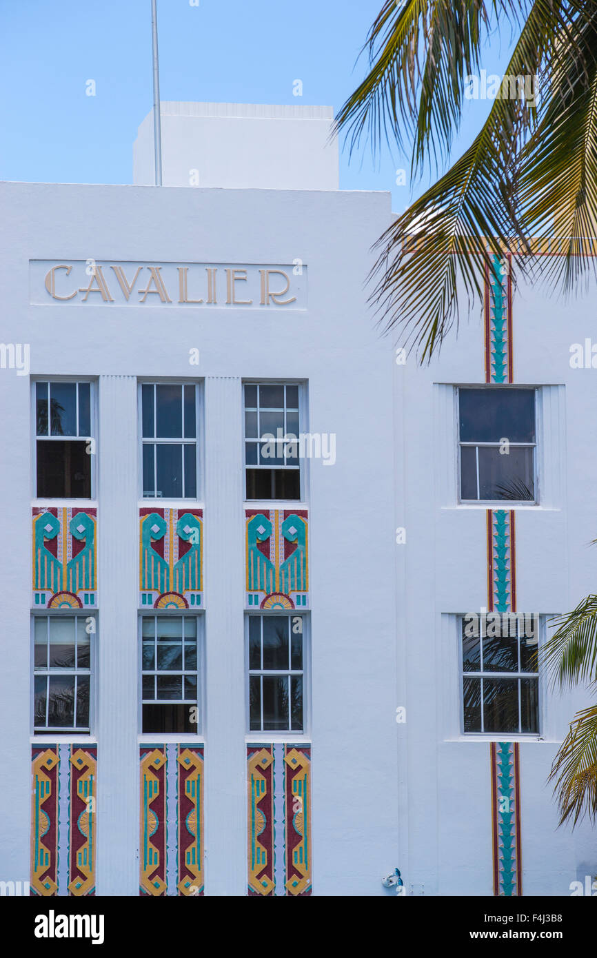 Cavalier Hotel, Ocean Drive, à South Beach, Miami Beach, Miami, Floride, États-Unis d'Amérique, Amérique du Nord Banque D'Images