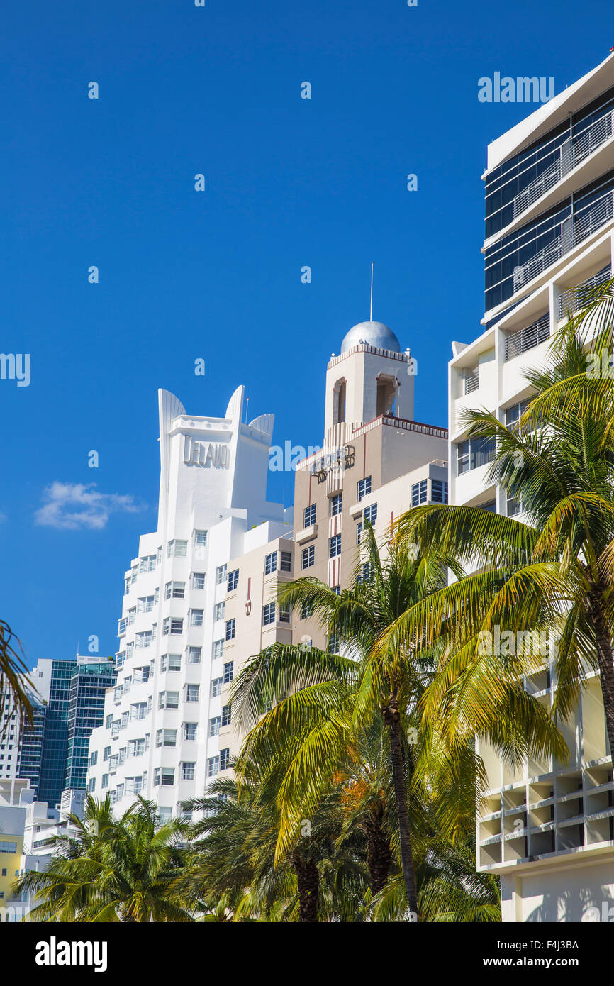 Hôtel Delano, Collins Avenue, South Beach, Miami Beach, Miami, Floride, États-Unis d'Amérique, Amérique du Nord Banque D'Images