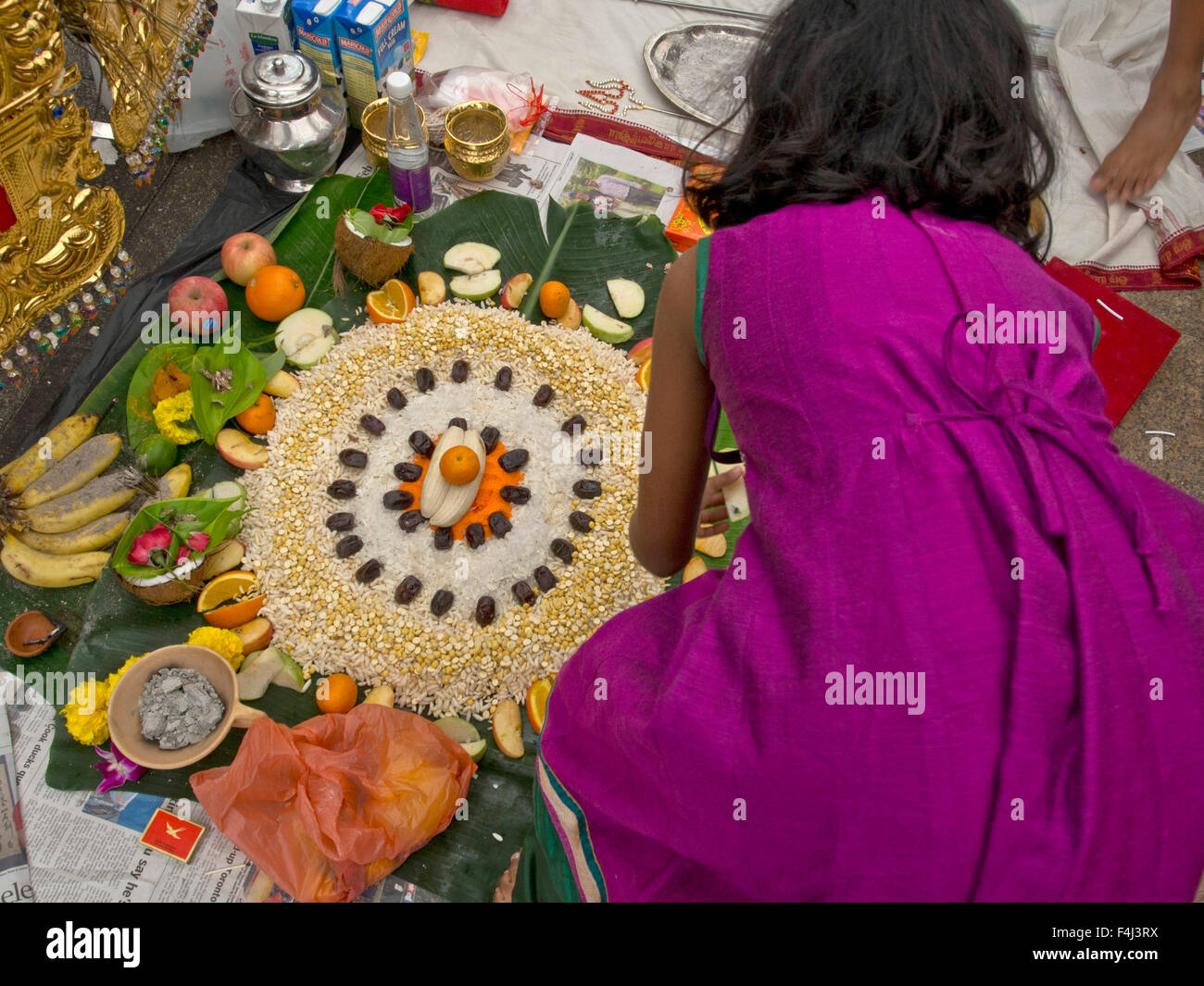 Thaipusam Tamil Hindu festival célébré dans Little India, Singapour, Asie du Sud, Asie Banque D'Images