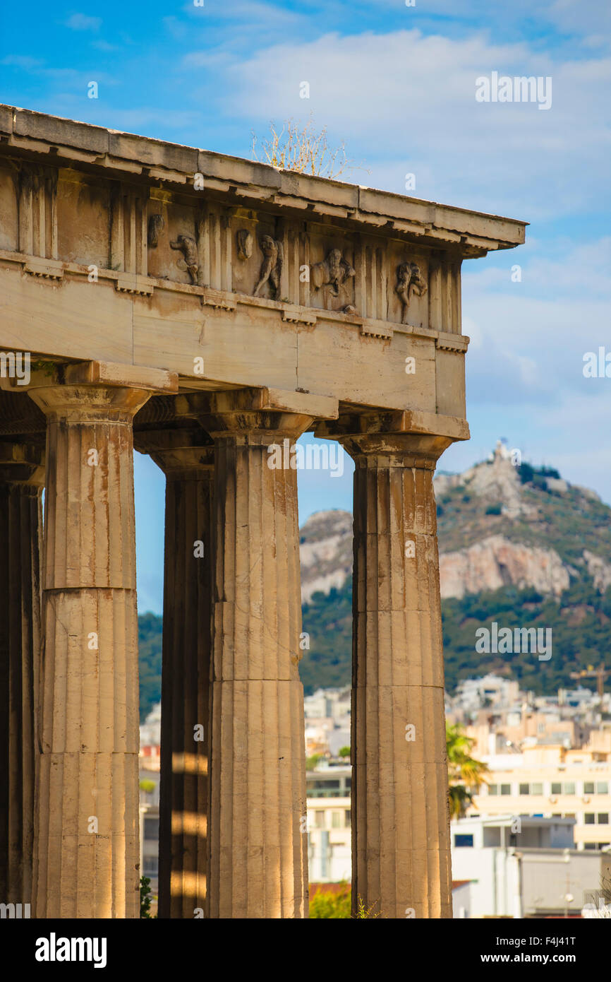 Temple d'Héphaïstos, l'Agora, Athènes, Grèce, Europe Banque D'Images