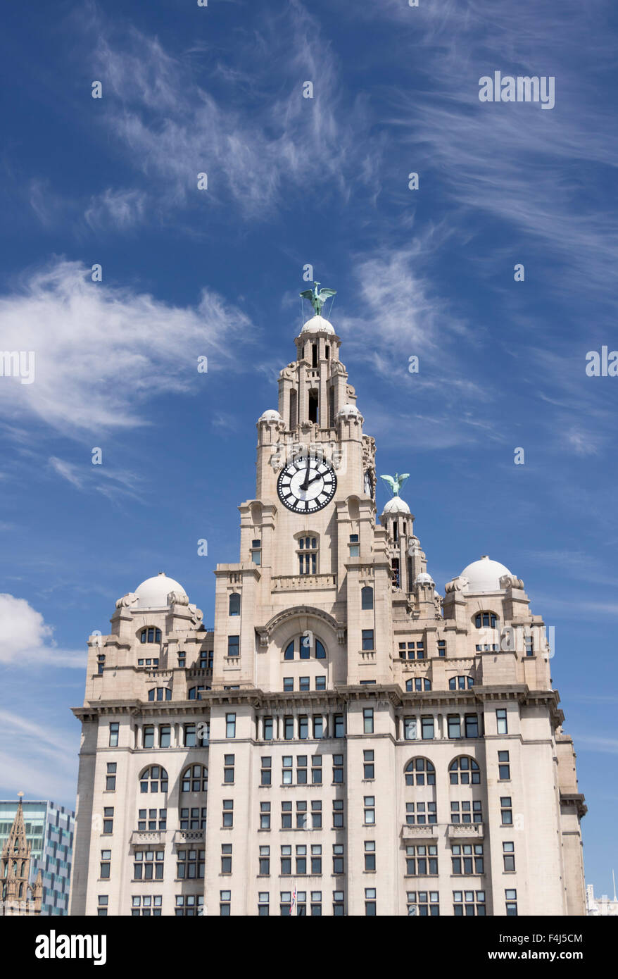 Le Royal Liver Building close-up, UNESCO World Heritage Site, Liverpool, Merseyside, Angleterre, Royaume-Uni, Europe Banque D'Images