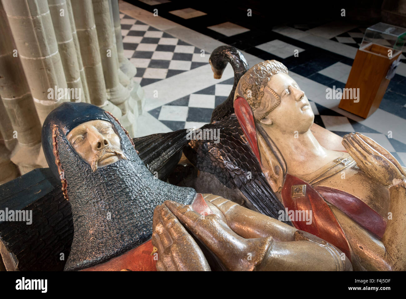 Beauchamp, tombeau de la cathédrale de Worcester, Worcester, Angleterre, Royaume-Uni, Europe Banque D'Images