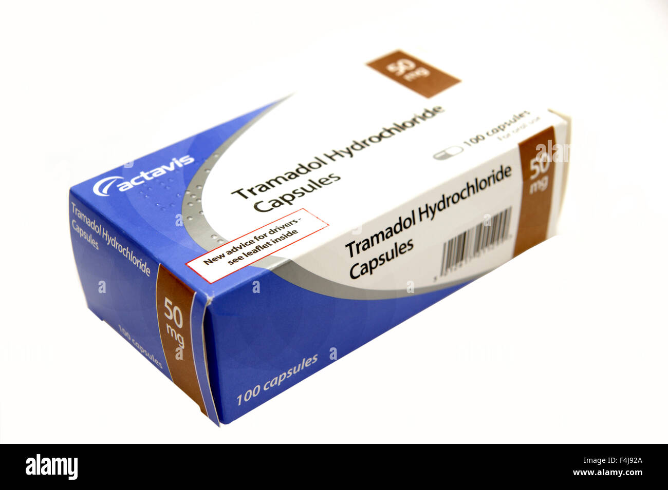 Capsules de chlorhydrate de tramadol médicament pour la douleur grave et modérée Banque D'Images