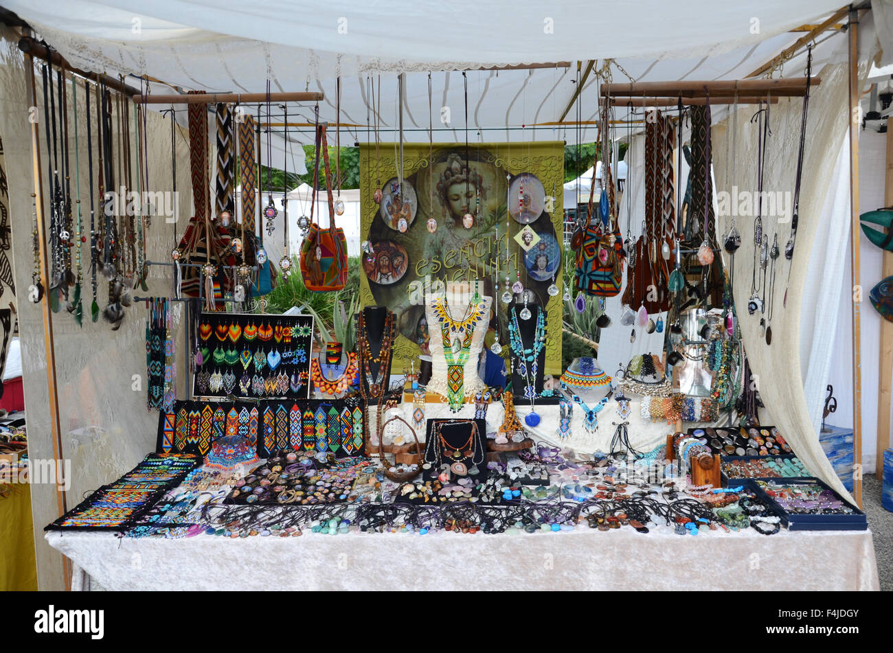 Marché Hippie de Las Dalias, à San Carlos sur Ibiza Banque D'Images