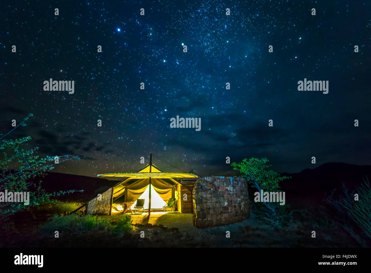 Voie lactée et les étoiles, la Namibie, l'Afrique Banque D'Images
