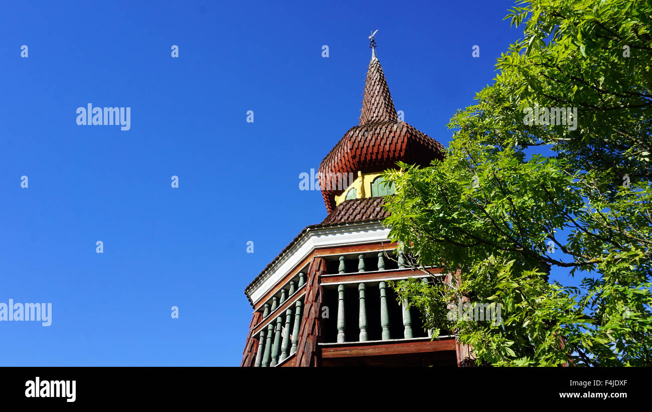 Ancienne tour au musée en plein air de Skansen à Stockholm, Suède Banque D'Images