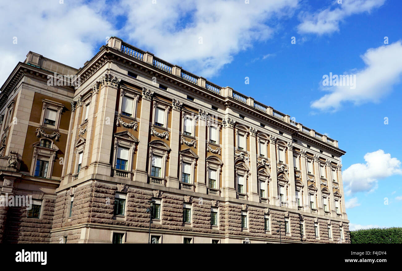 Bâtiment historique Palais Royal de Stockholm, Suède Banque D'Images