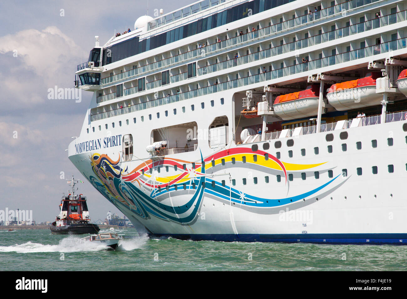 Bateau de croisière Norwegian Spirit à Venise Banque D'Images