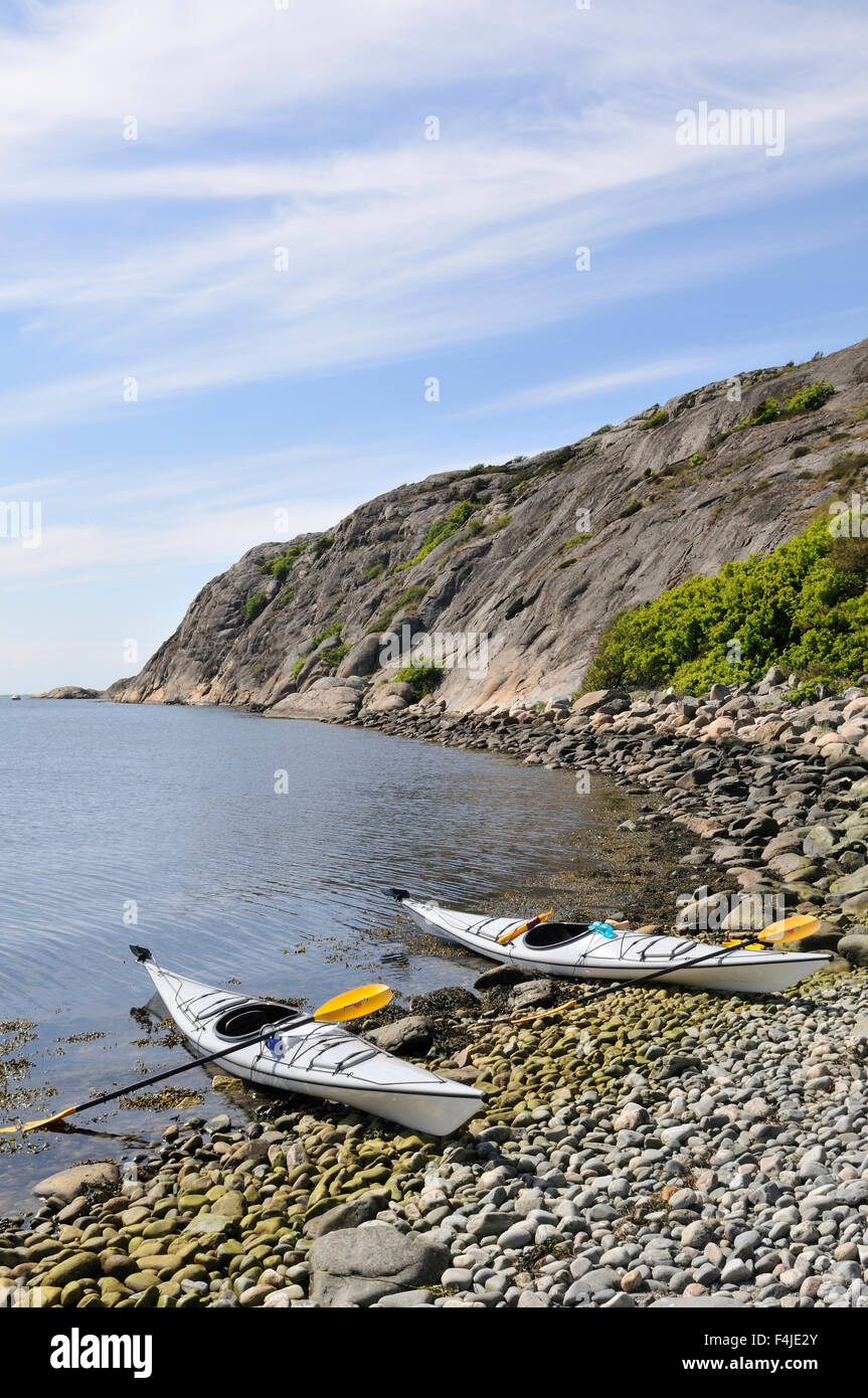 La Scandinavie, la Suède, Bohuslan, kayak de mer par Banque D'Images