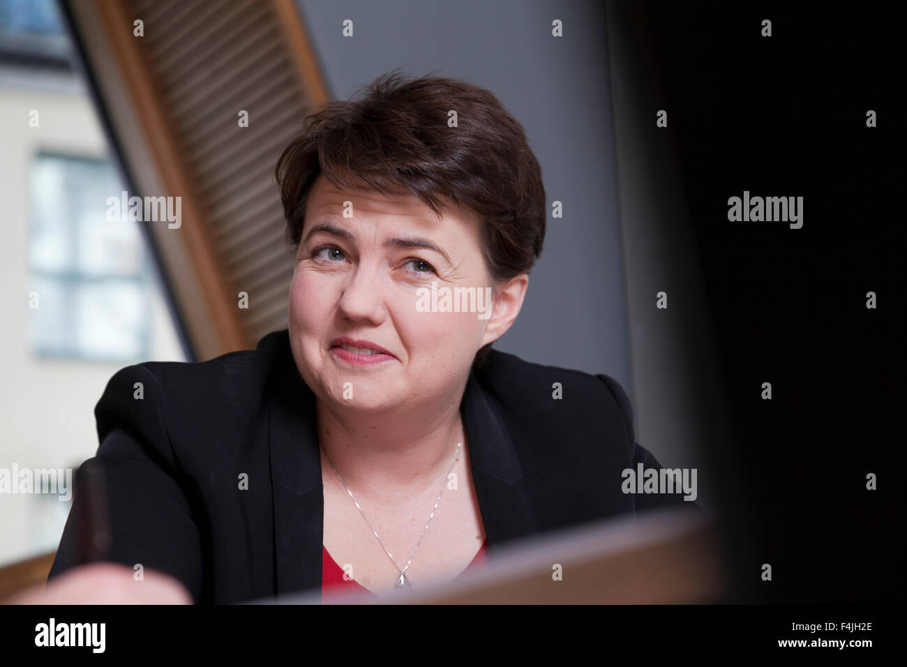 Ruth Davidson, MSP. Chef, et Conservateur écossais parti unioniste. Le Parlement écossais, Holyrood, Édimbourg, Écosse. 30 Septembre 2015 Banque D'Images