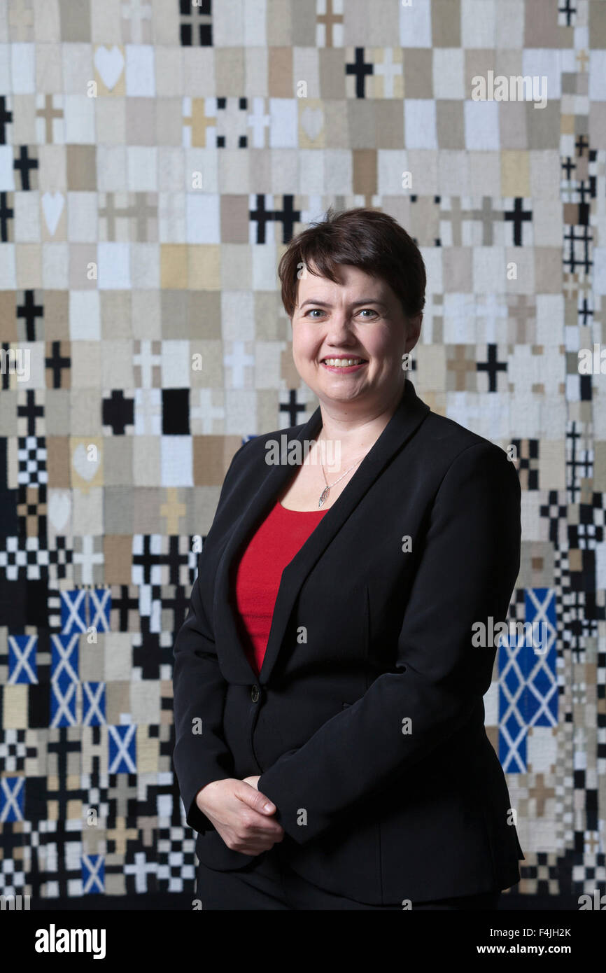 Ruth Davidson, MSP. Chef, et Conservateur écossais parti unioniste. Le Parlement écossais, Holyrood, Édimbourg, Écosse. 30 Septembre 2015 Banque D'Images