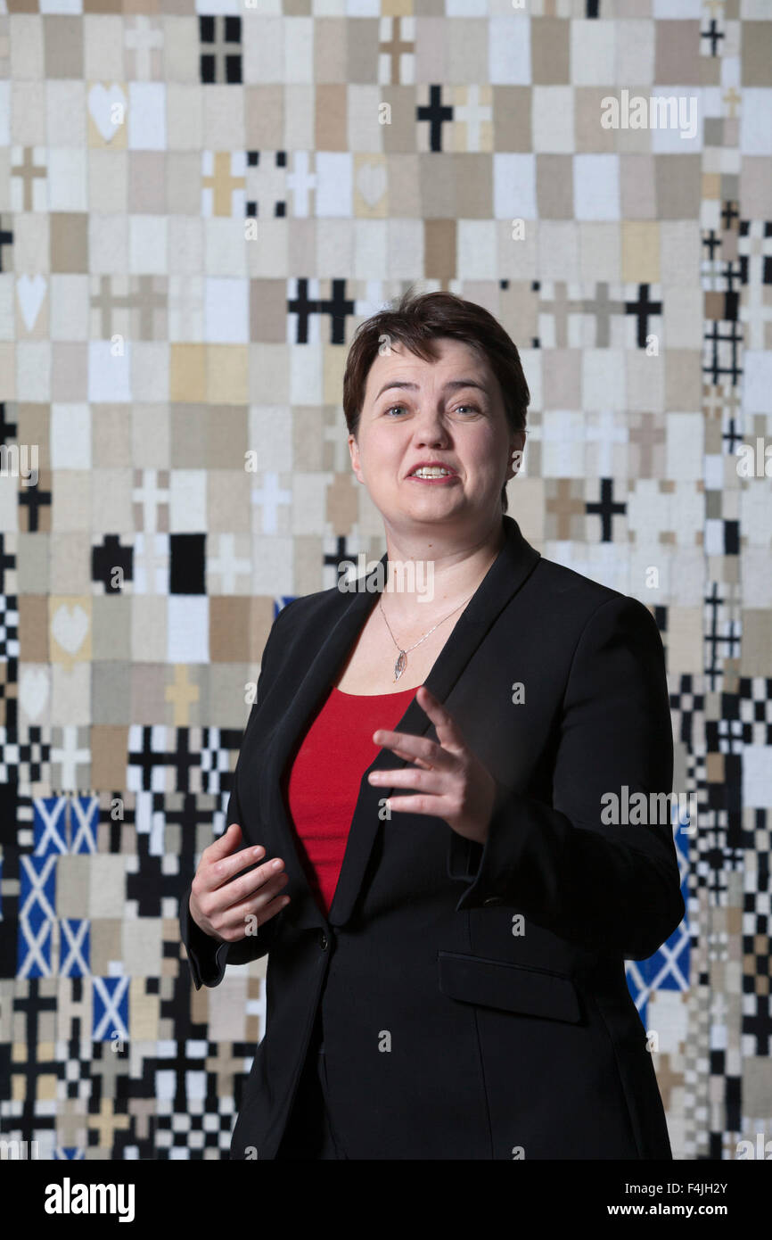 Ruth Davidson, MSP. Chef, et Conservateur écossais parti unioniste. Le Parlement écossais, Holyrood, Édimbourg, Écosse. 30 Septembre 2015 Banque D'Images