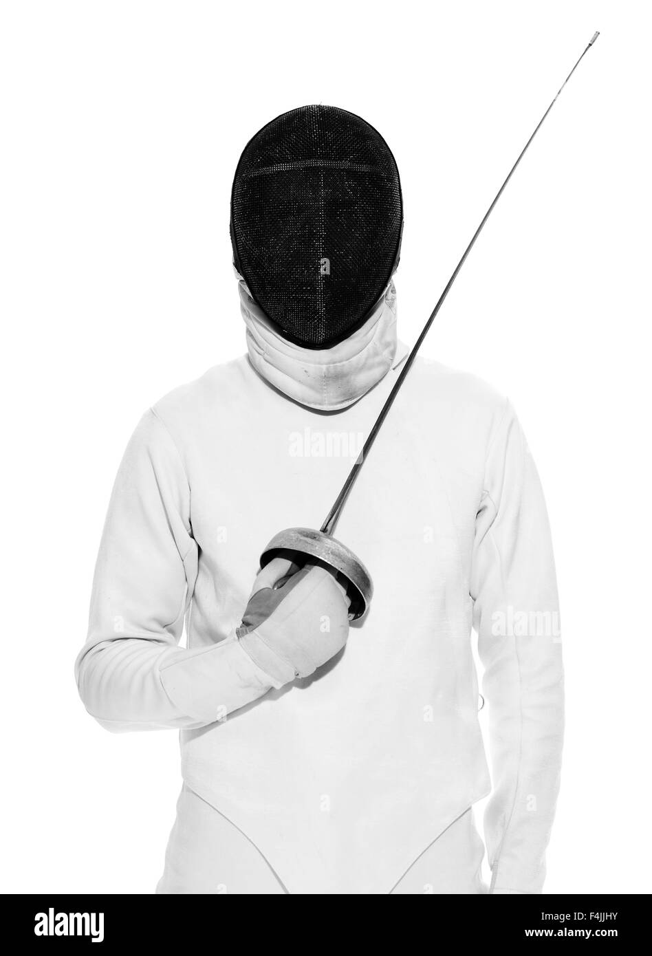 Portrait de fencer Banque D'Images