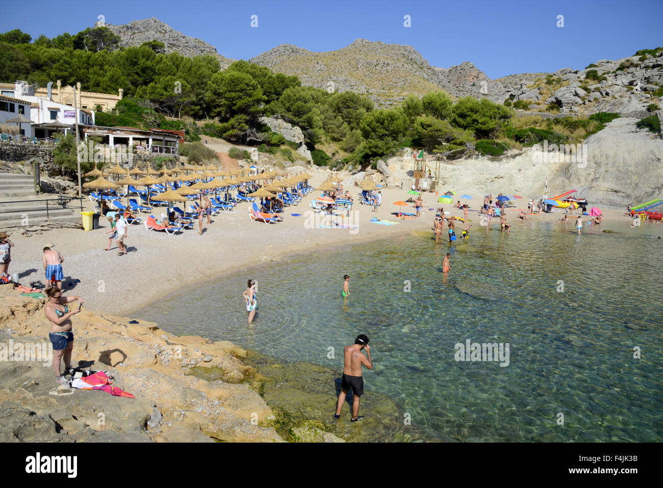 Cala de Sant Vicenç, Malaga, Majorque, Îles Baléares, Espagne Banque D'Images