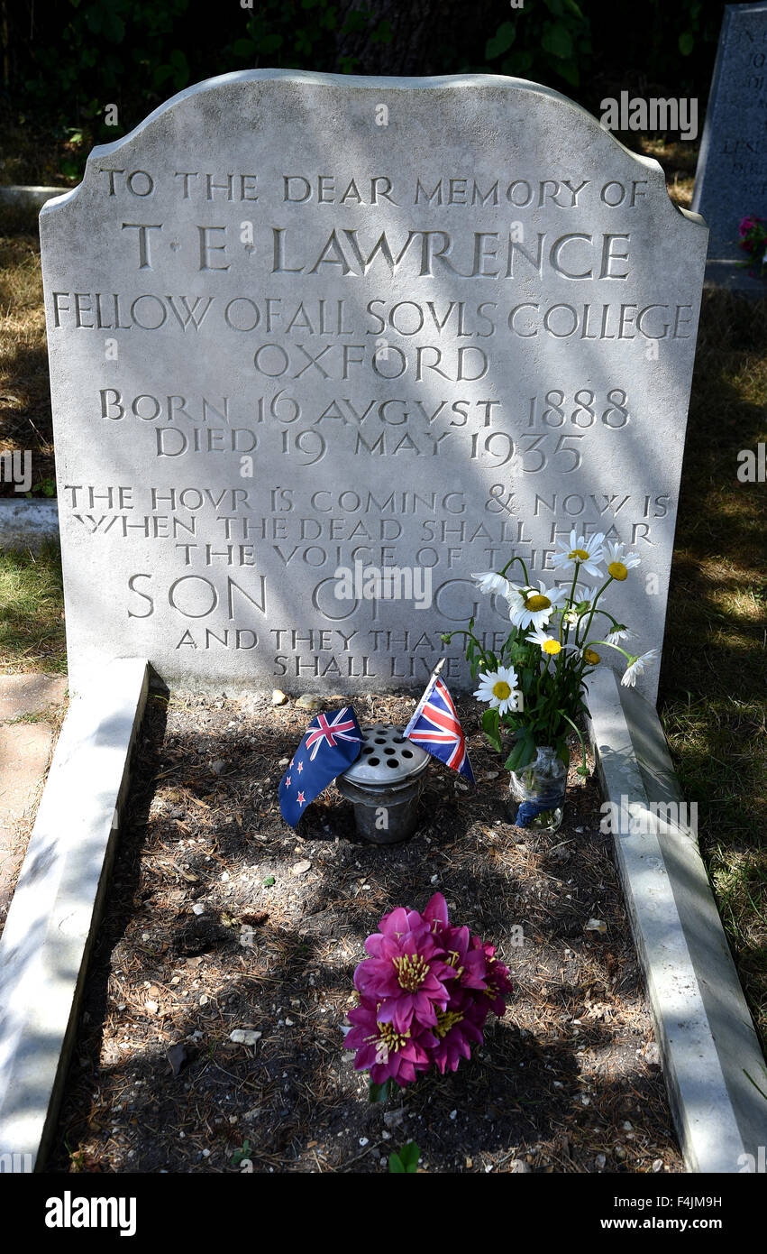 Tombe de Lawrence d'Arabie, T. E. Lawrence, Lawrence, TE tombe à Moreton, Dorset, Angleterre, Royaume-Uni Banque D'Images