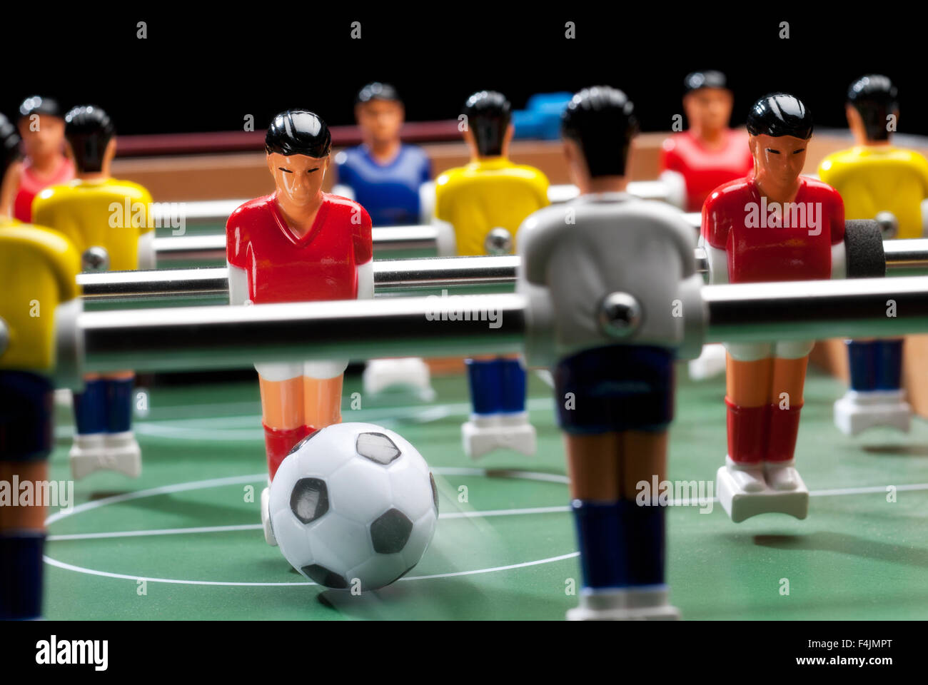 Détail d'un jeu de football de table Banque D'Images