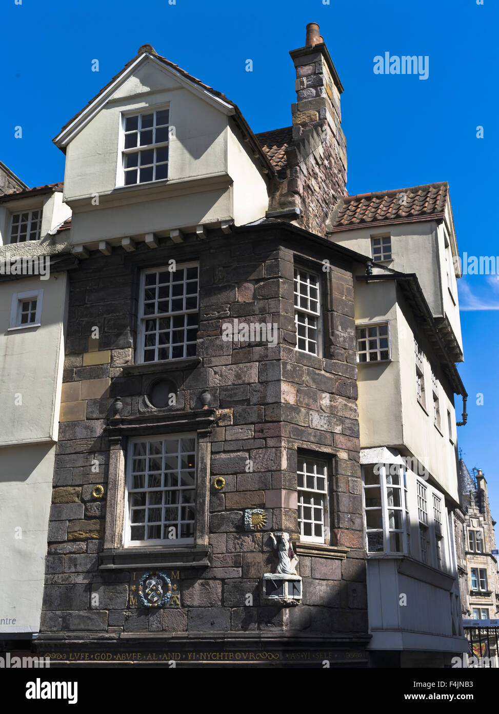 John Knox dh CHAMBRE DU ROYAL MILE EDINBURGH les étages supérieurs de l'historique bâtiment historique Banque D'Images