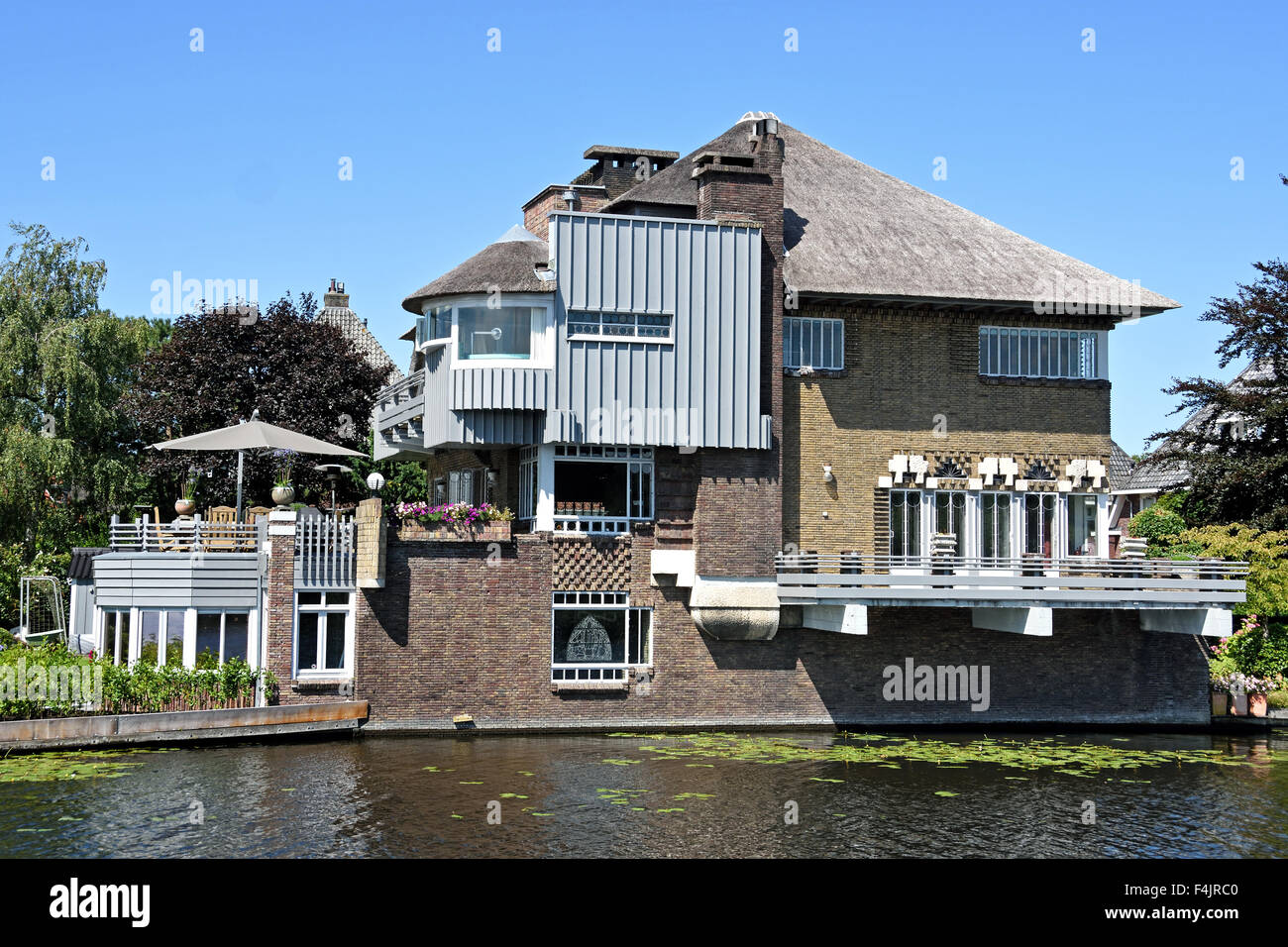 Spaarne Haarlem Pays-Bas Hollande Ville Immobilier Banque D'Images