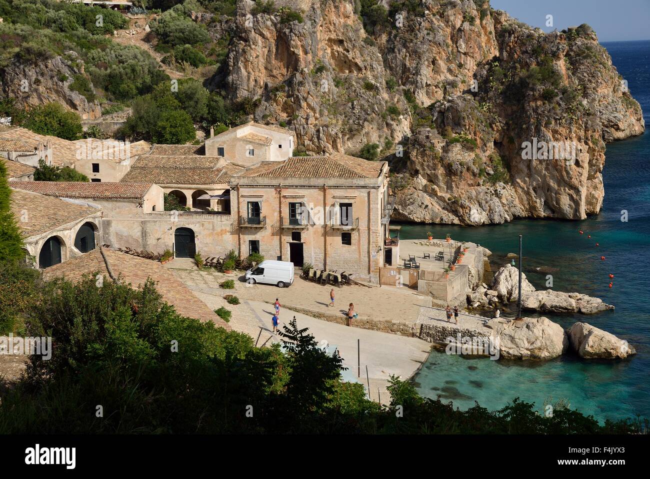 Tonnara di Scopello, Scopello, Castellammare del Golfo, province de Trapani, Sicile, Italie Banque D'Images