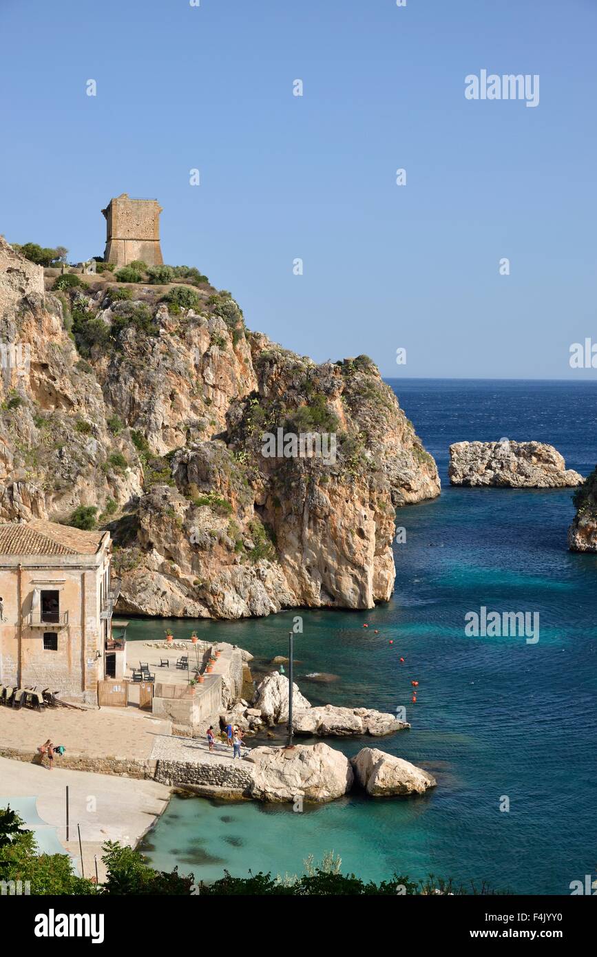 Tonnara di Scopello, Scopello, Castellammare del Golfo, province de Trapani, Sicile, Italie Banque D'Images