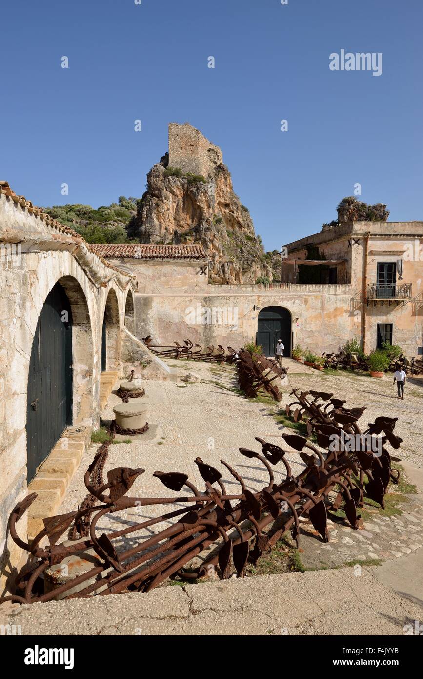 Tonnara di Scopello, Scopello, Castellammare del Golfo, province de Trapani, Sicile, Italie Banque D'Images
