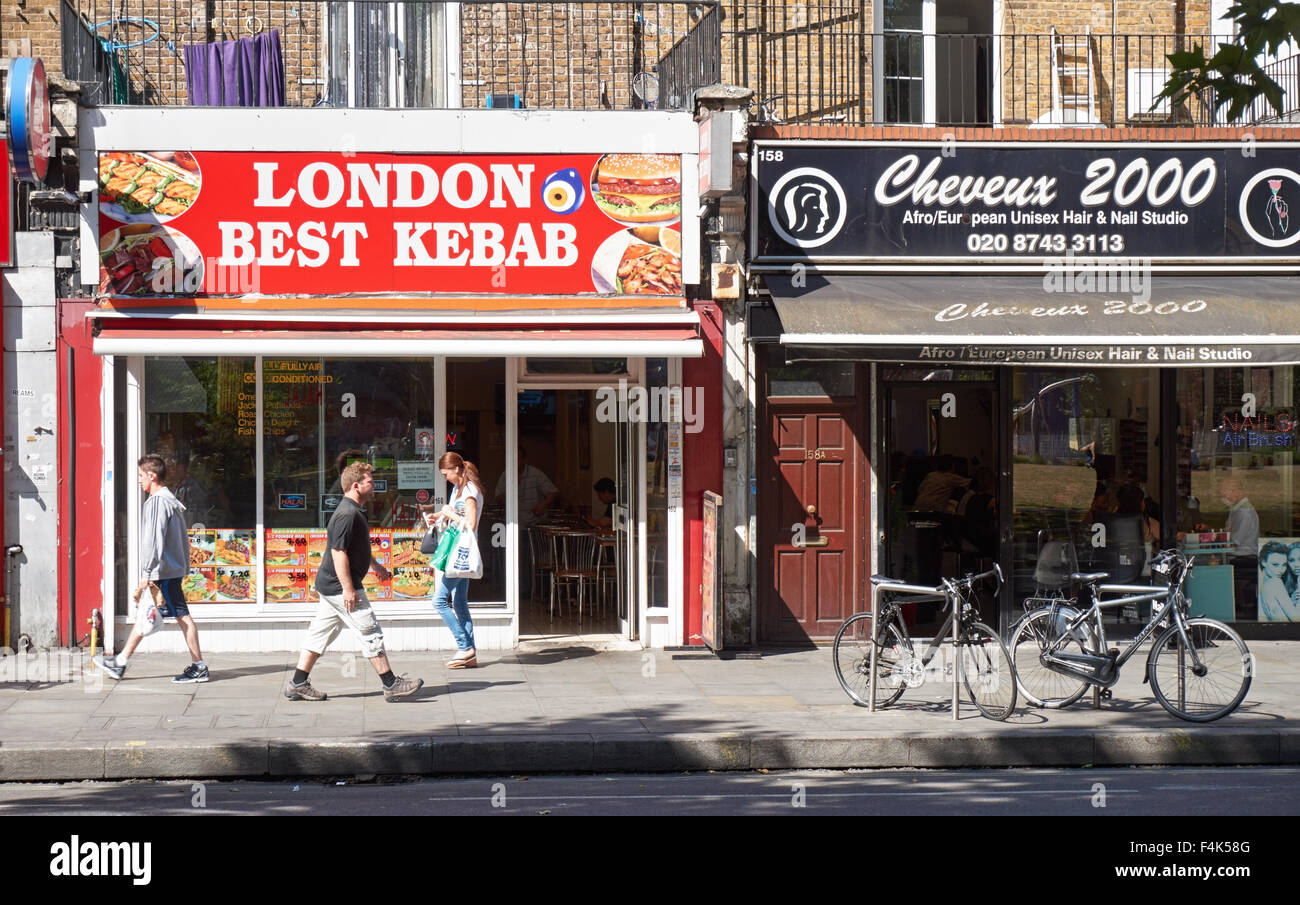 Londres à emporter kebab à Shepherds Bush, Londres Angleterre Royaume-Uni UK Banque D'Images