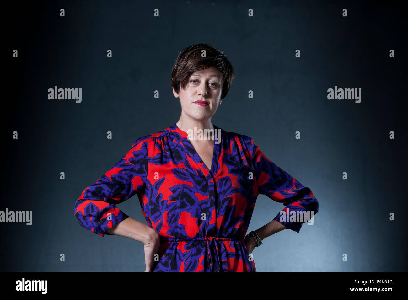 Tracey Thorn, la chanteuse, auteur-compositeur et écrivain, à l'Edinburgh International Book Festival 2015. Banque D'Images