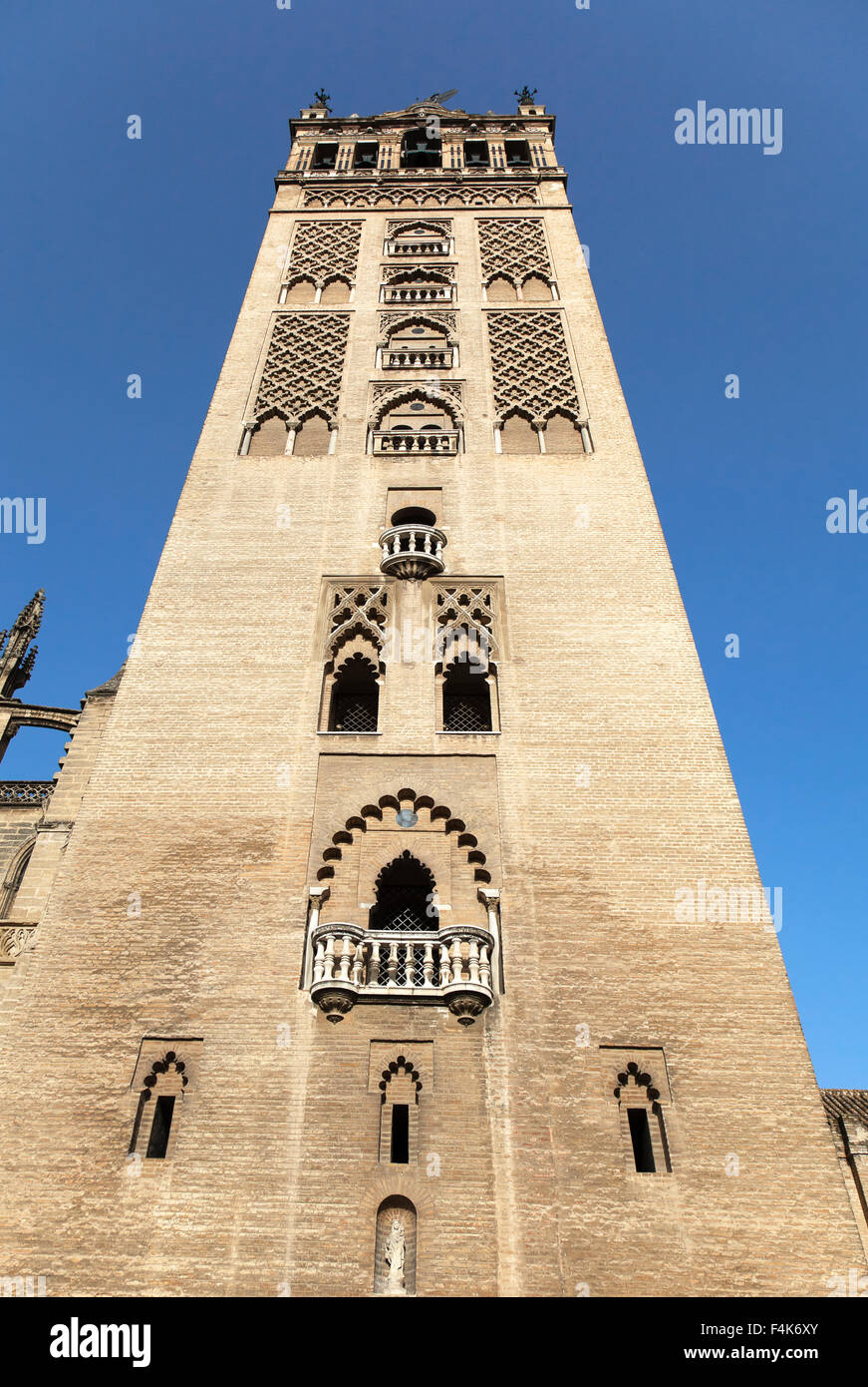 La tour Giralda de la cathédrale de Séville, Espagne Banque D'Images