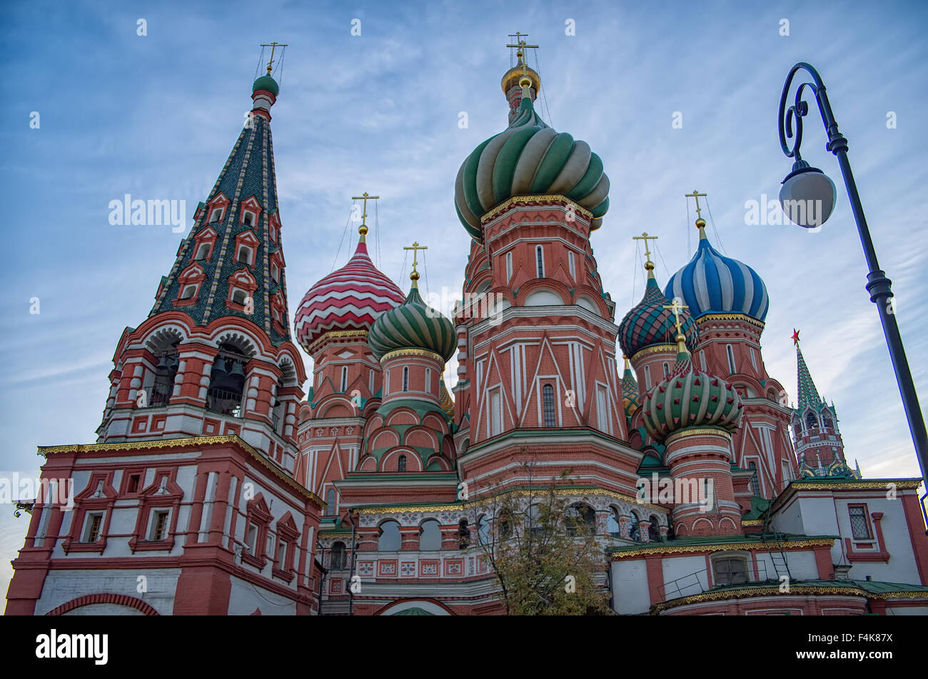 Une vue de la cathédrale Saint-Basile, Russie, Moscou Banque D'Images