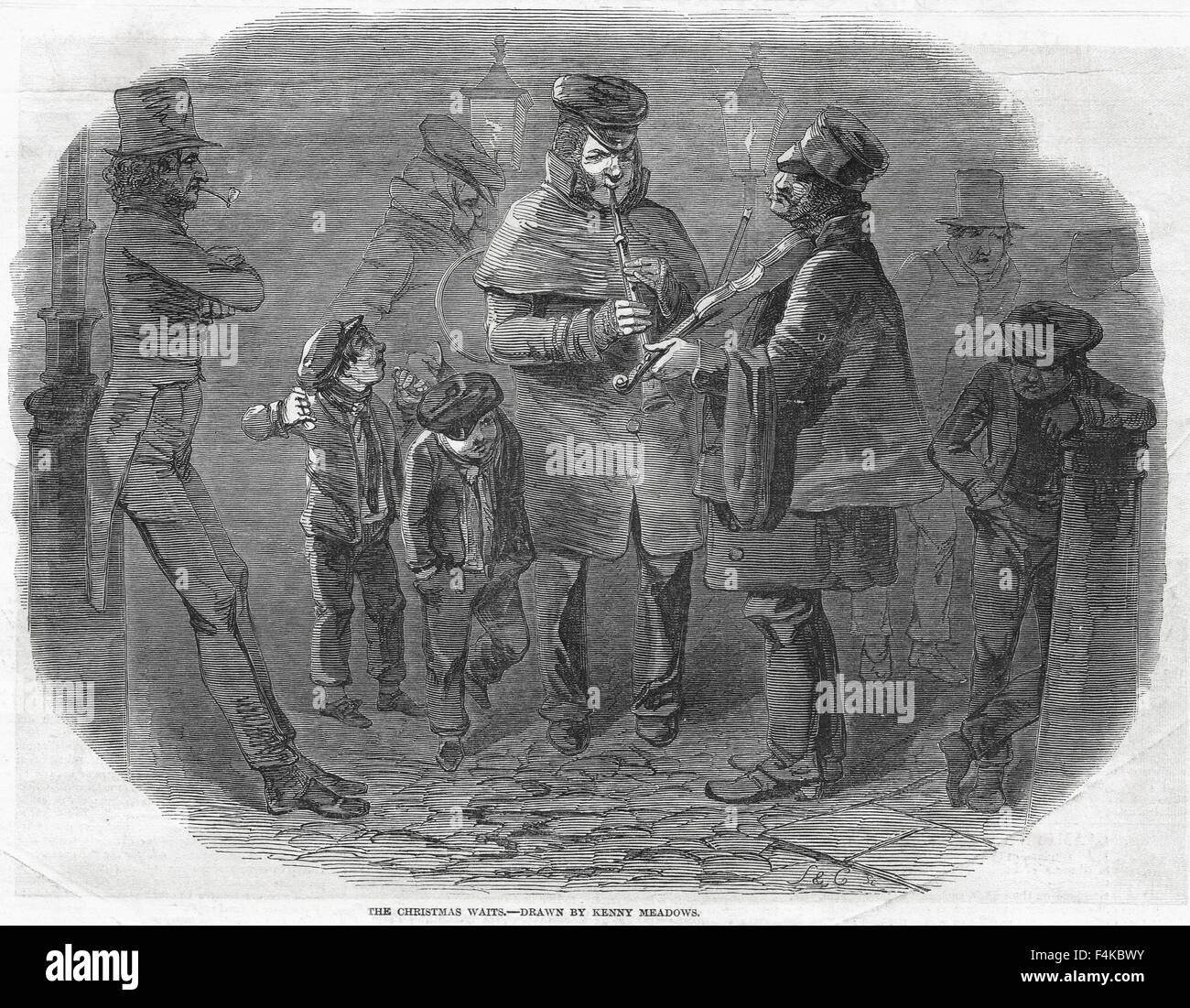 L'attente de Noël victorien 1848 Banque D'Images