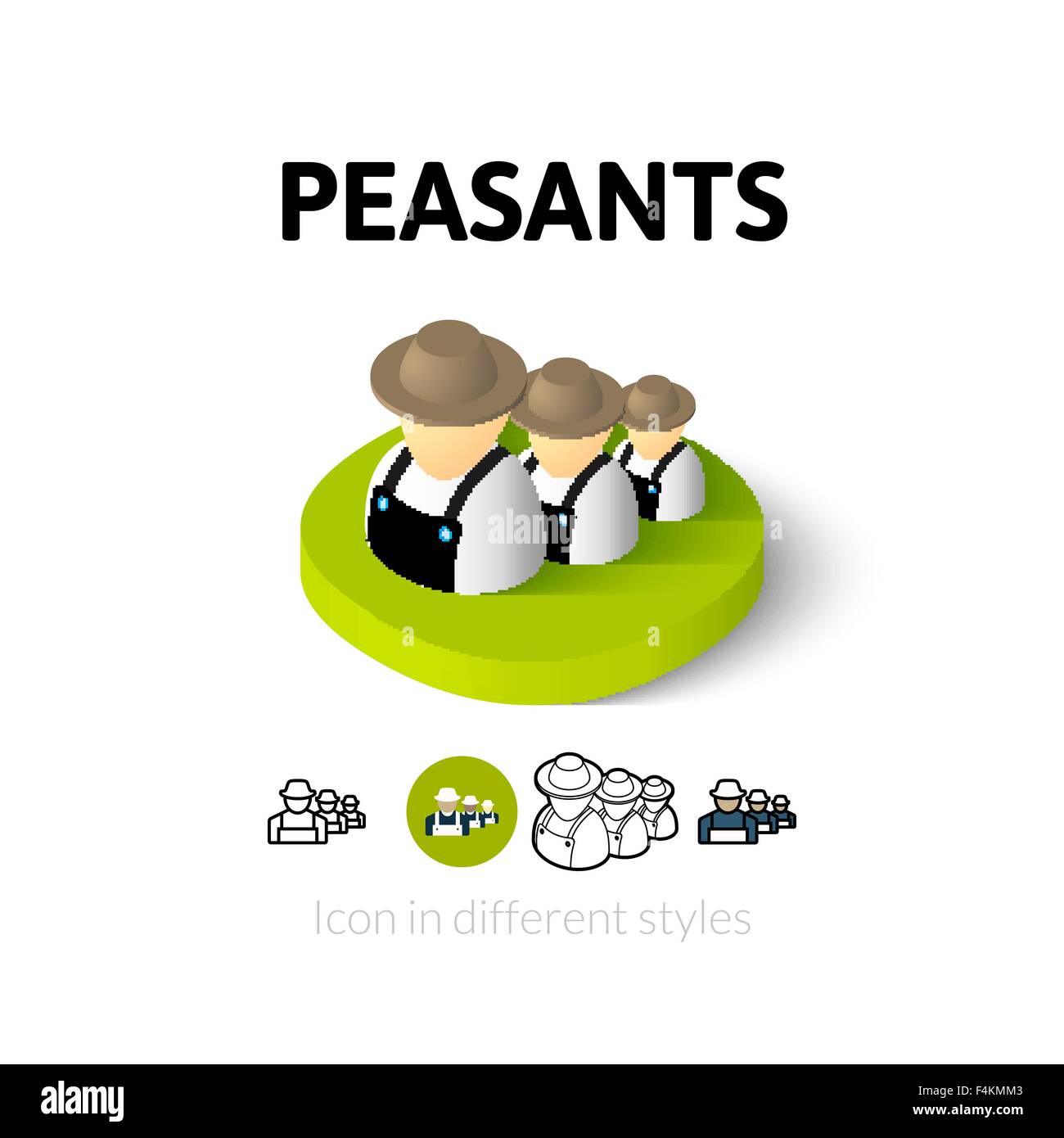 L'icône des paysans dans un style différent Image Vectorielle Stock - Alamy