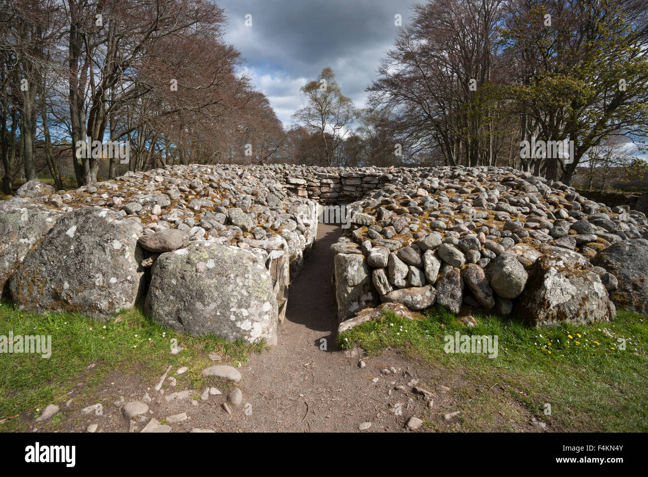 Clava Cairns. Sépulture préhistorique, Culloden, région des Highlands, Inverness, Écosse. Banque D'Images