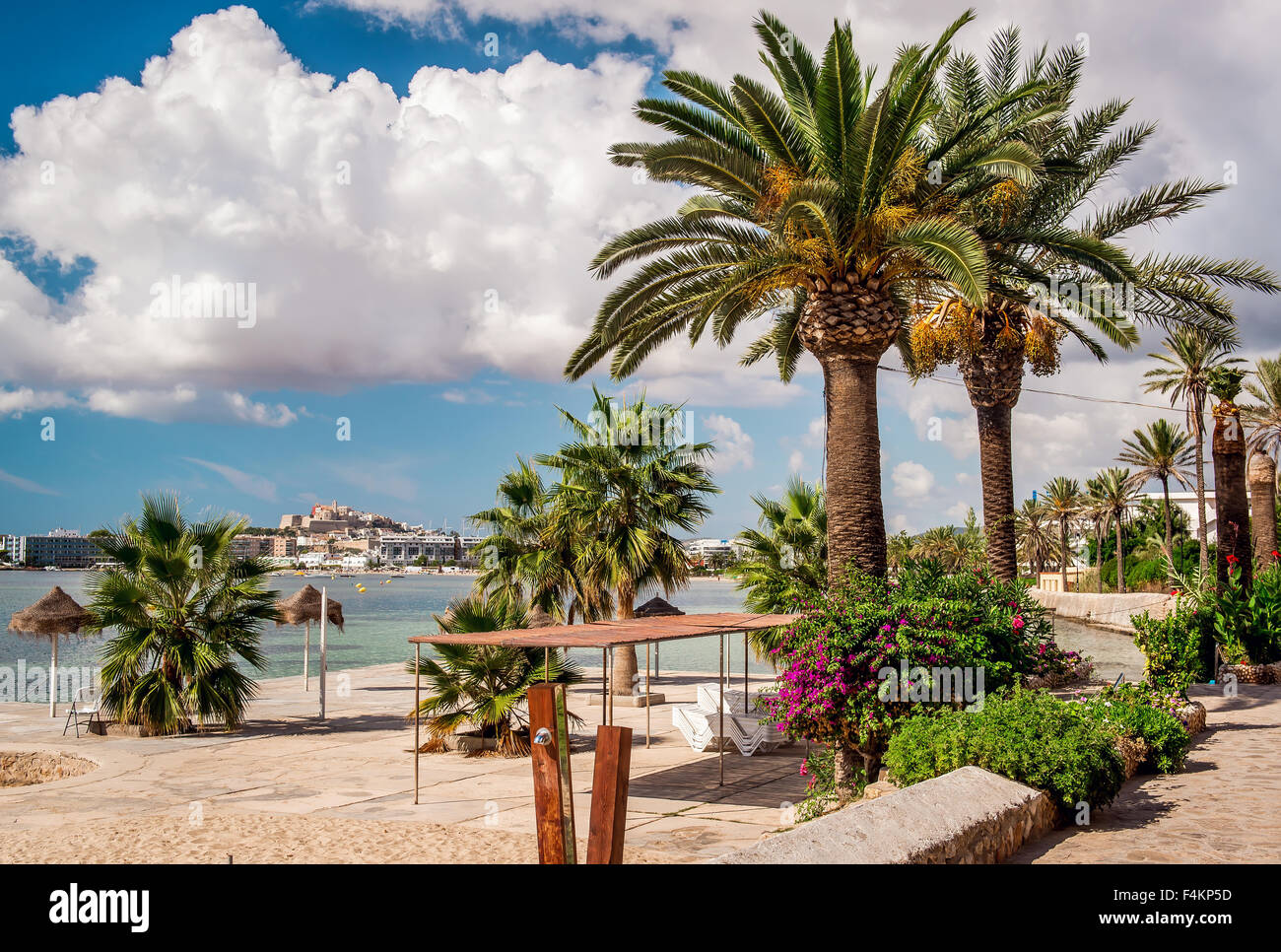 Promenade du front de mer d'Ibiza. Îles Baléares. Espagne Banque D'Images