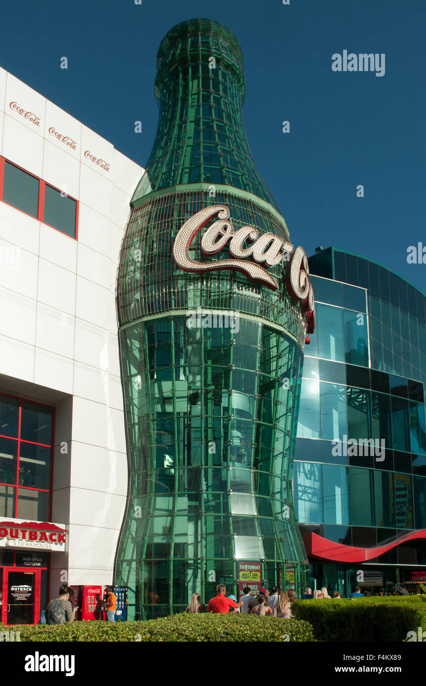 Bouteille de coke géant, Las Vegas, Nevada, USA Banque D'Images