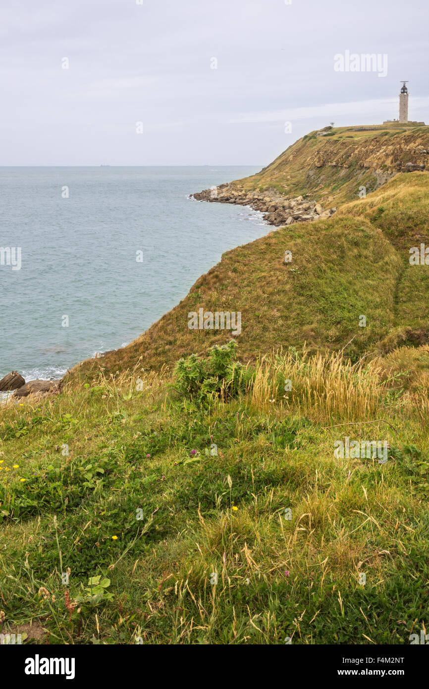 Cap Griz Nez et son phare Banque D'Images