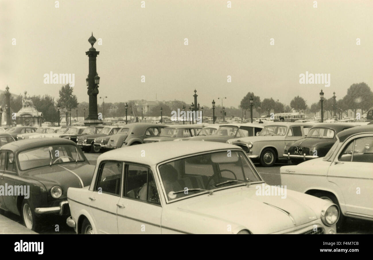 Parking gratuit à la place de la Concorde, Paris, France Banque D'Images