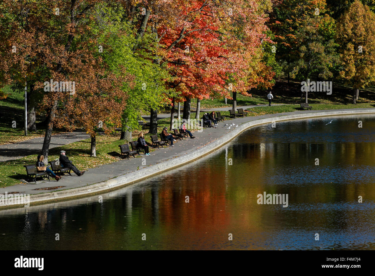 Le Parc Lafontaine à Montréal, Québec. Banque D'Images