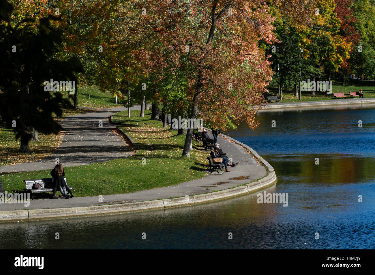 Le Parc Lafontaine à Montréal, Québec. Banque D'Images