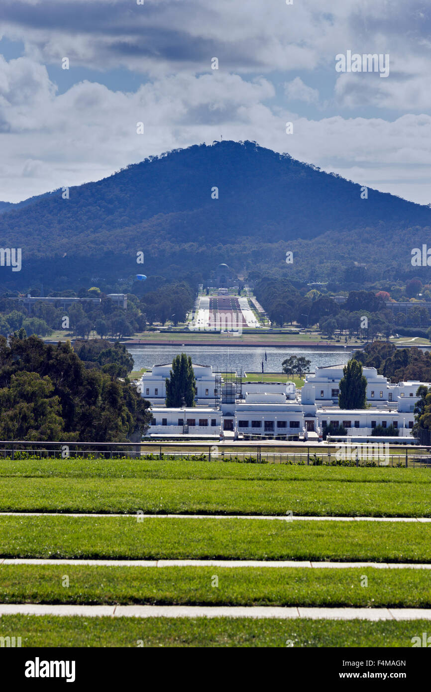 Panorama de la région de Canberra, du Parlement Banque D'Images