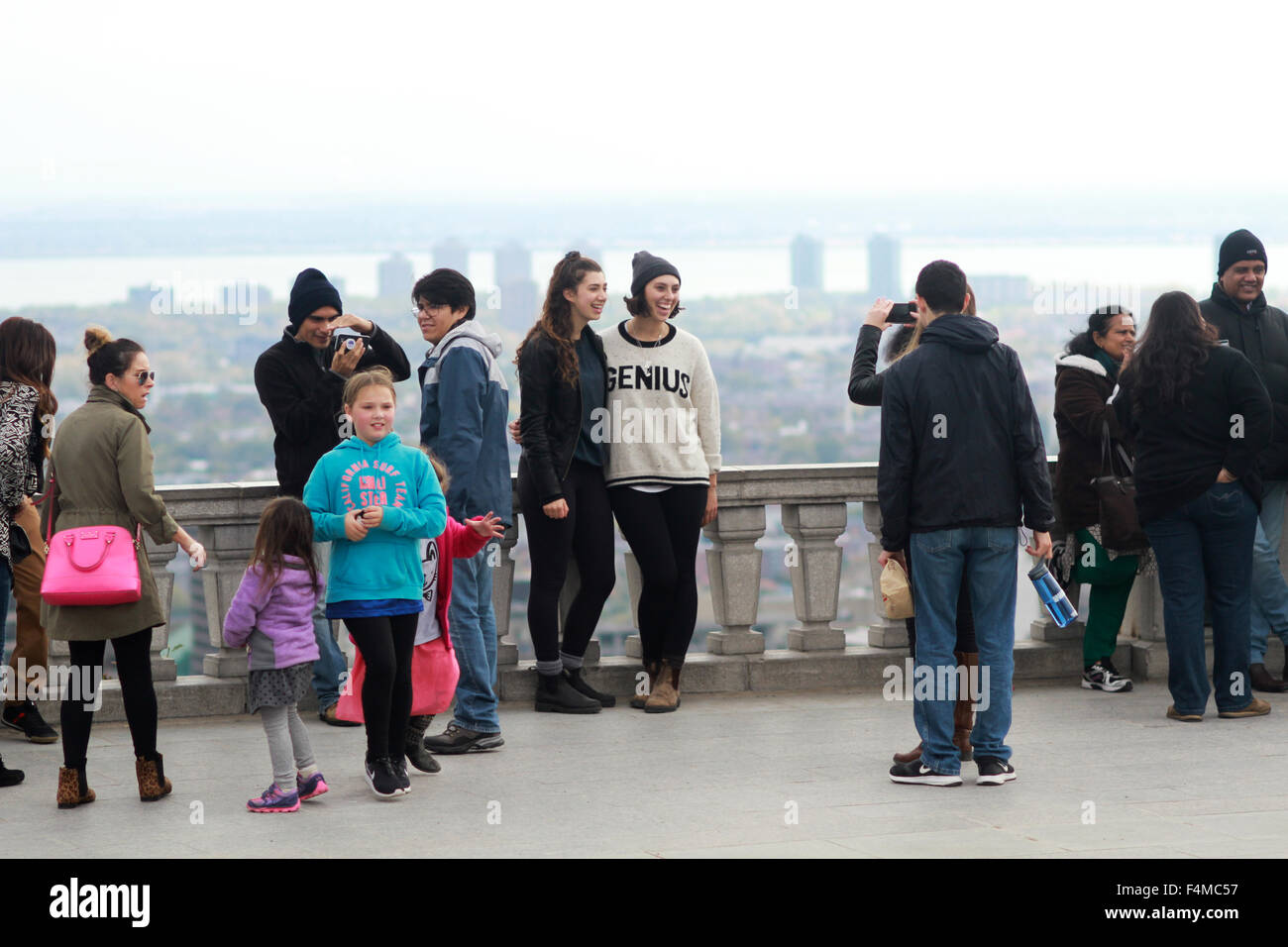 La Ville de Montréal, à partir de la belvédère du Mont-Royal. Banque D'Images